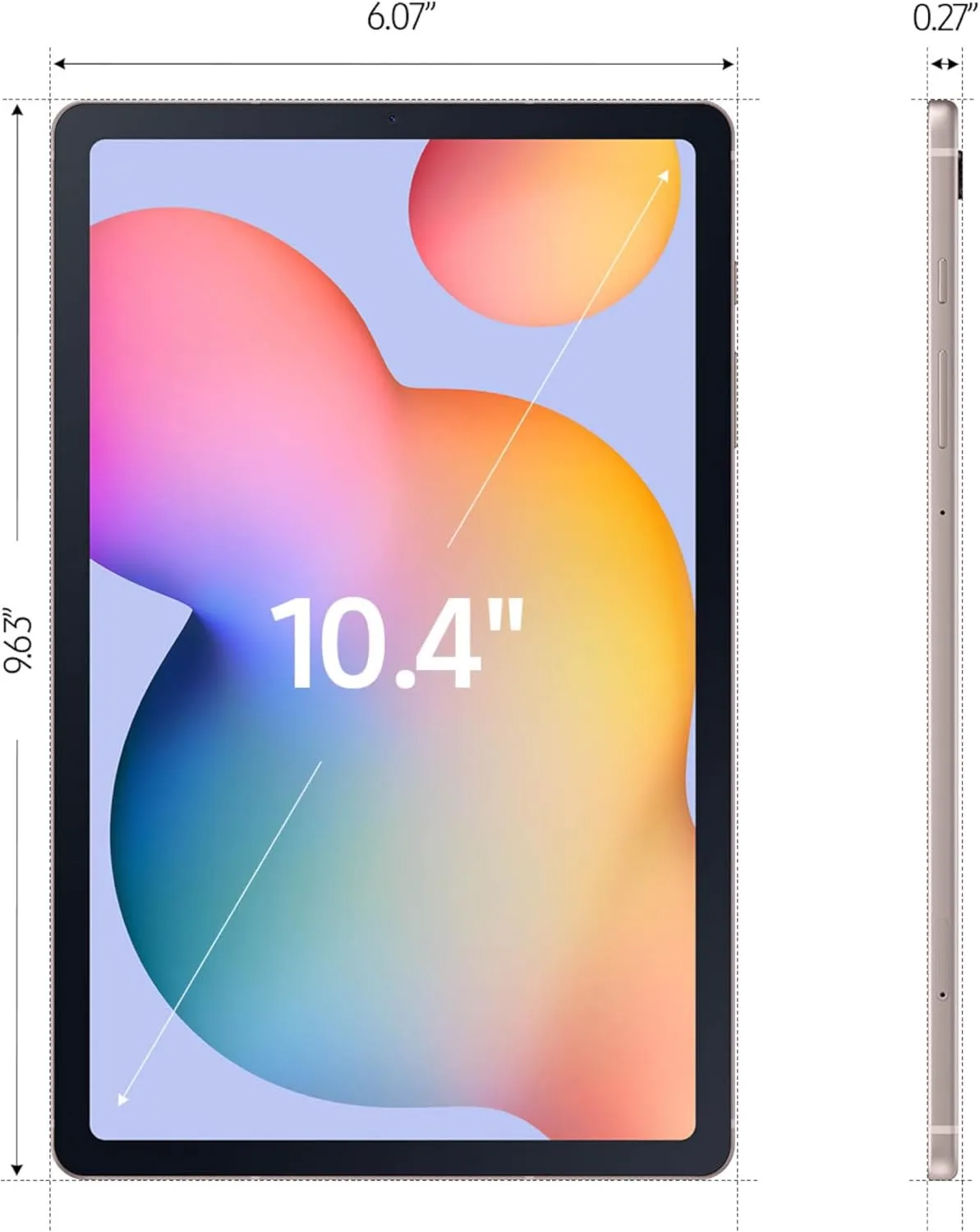 SAMSUNG Galaxy Tab S6 Lite (2024) 10.4' 64GB WiFi Android Tablet, S Pen Included, Gaming Ready, Long Battery Life, Slim Metal Design, Expandable Storage, US Version, Chiffon Pink, Amazon Exclusive