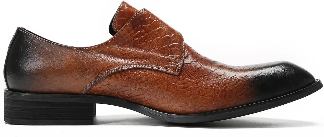 Santimon Mens Loafers Formal Dress Slip On Shoes Leather Wedding Fashion Casual Driving Monk Strap Loafers Business Prom Tuxedo Summer Shoes for Men