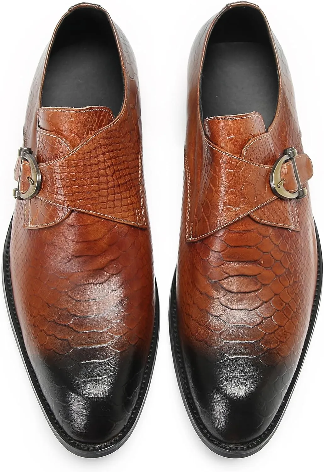 Santimon Mens Loafers Formal Dress Slip On Shoes Leather Wedding Fashion Casual Driving Monk Strap Loafers Business Prom Tuxedo Summer Shoes for Men