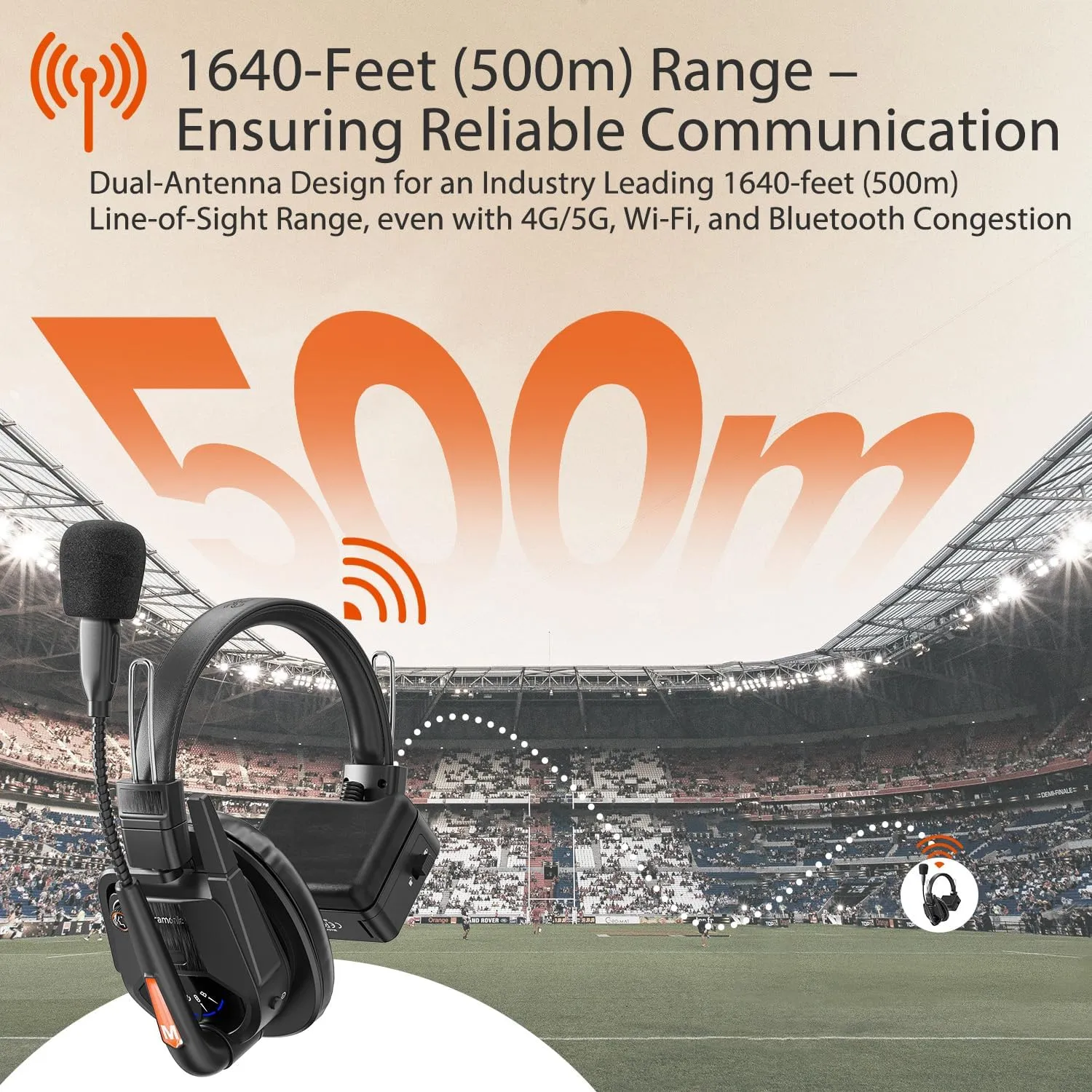 Saramonic WiTalk9-5S 5-Person 1.9GHz Full-Duplex Wireless Intercom System with 500m Range, expandable to 30 Users, 10 Batteries, 10-Bay Charger & Case