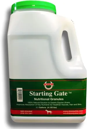 SBS Equine | Starting Gate Granules for Horses | Horse Calming Supplement That Prevents & Reverses Gastric Equine Ulcers | 1.1 Gallon (3-Week Supply)