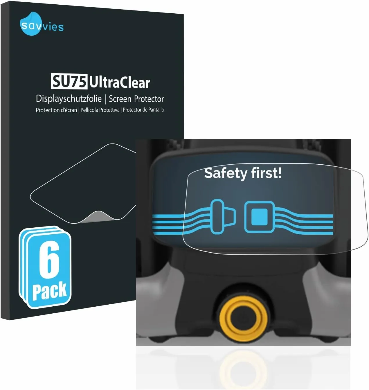 Screen Protector Compatible with PowaKaddy CT8 Protection Film Clear 6-Pack