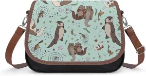 Sea Otters Green Women's Shoulder Bag, Handbag, Crossbody Bag