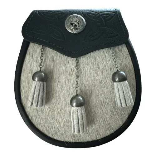 Semi Dress Sporran, Antique Sealskin Clan Crest, Day Wear, Choice of Clan