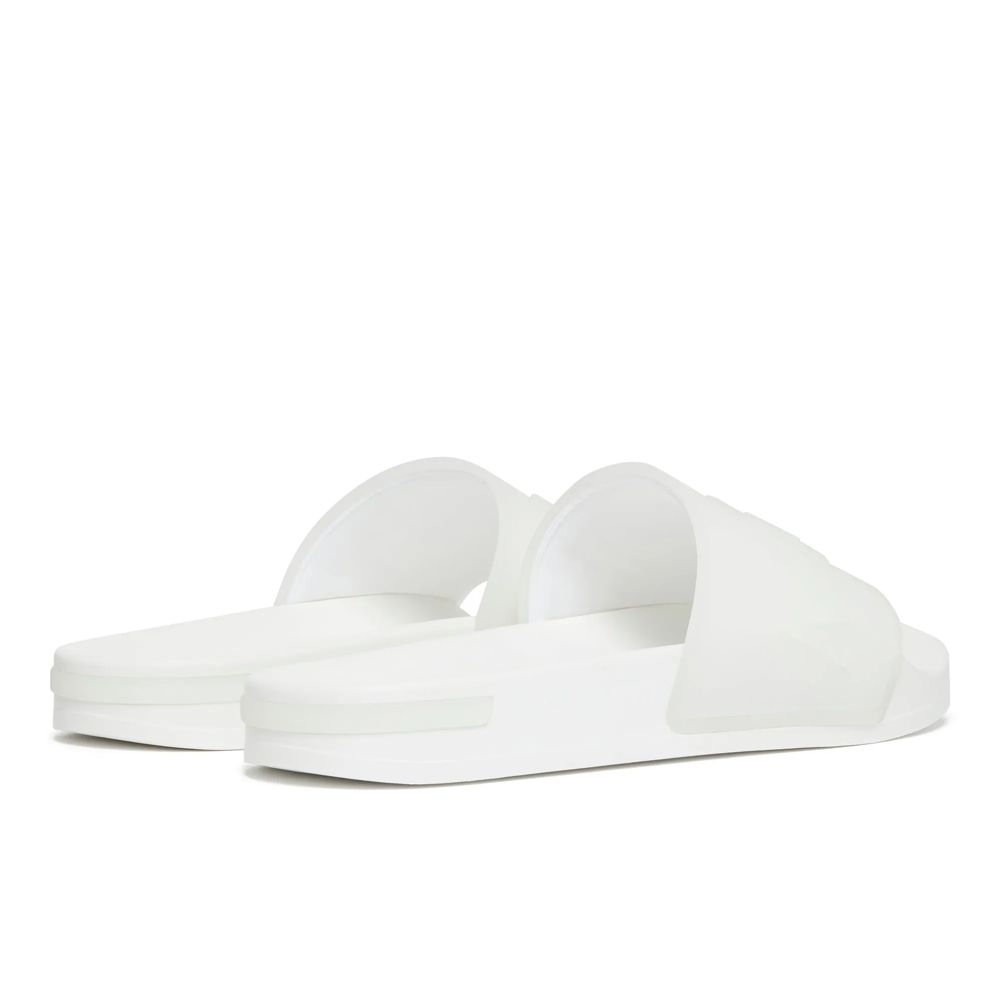 Serif Slide Clear White Womens