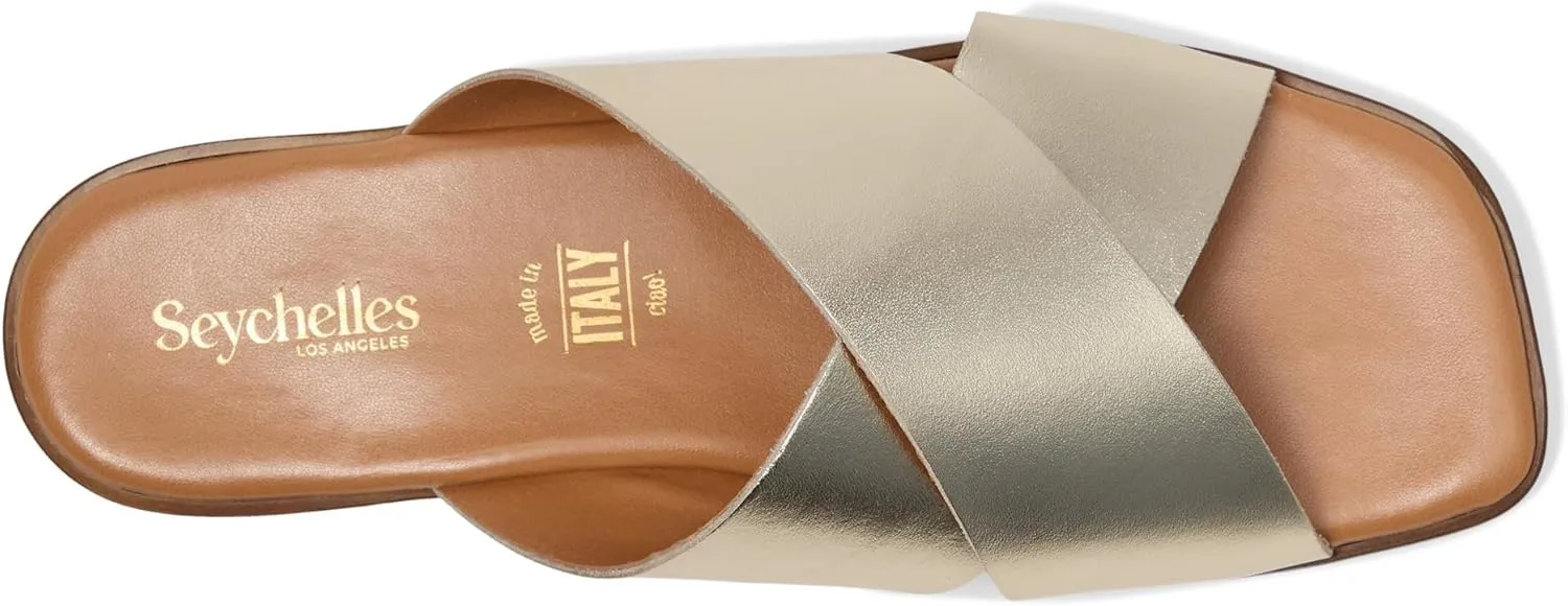 Seychelles Women's Chai Metallic Leather Sandal Slide