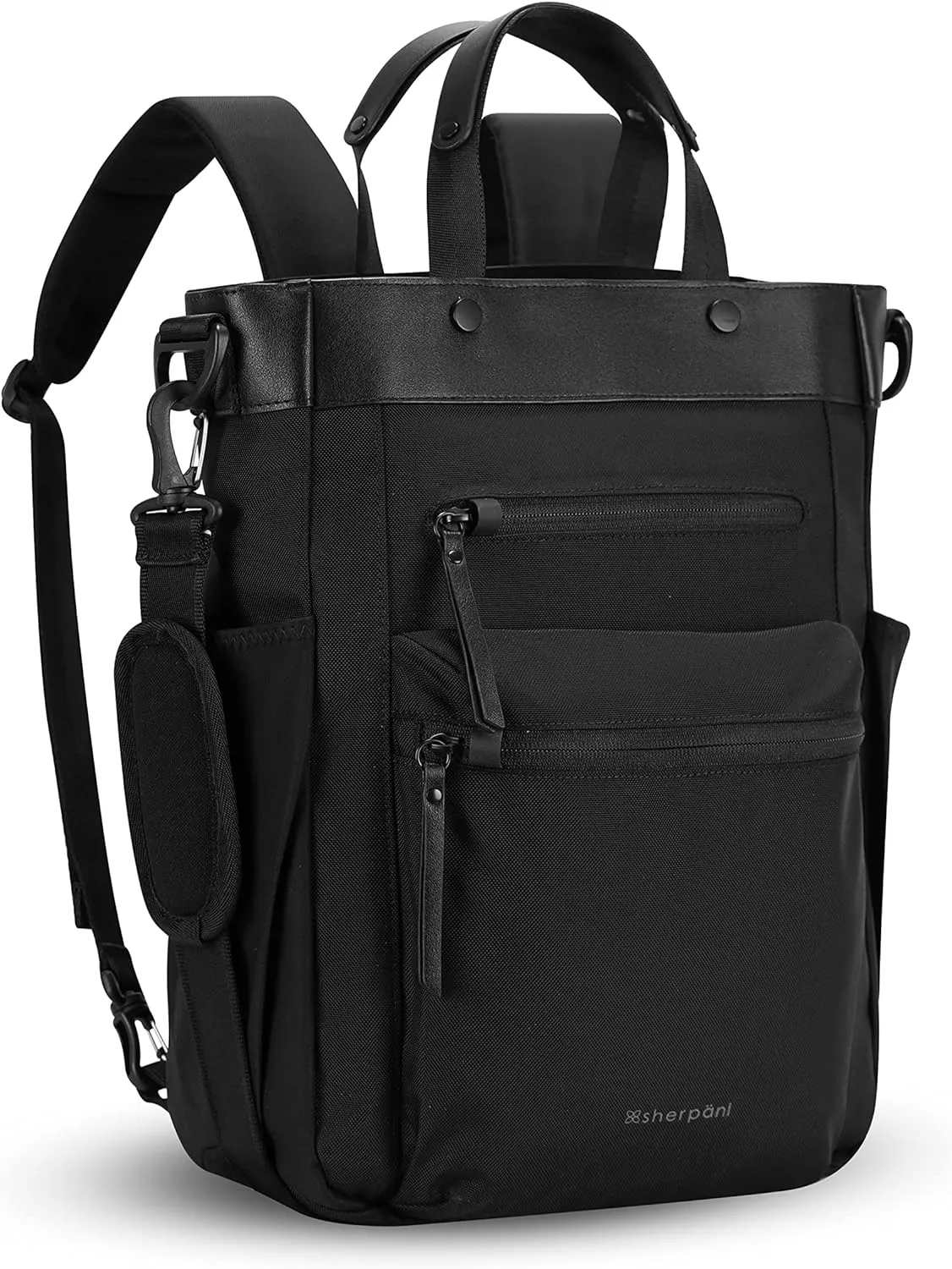 Sherpani Soleil, Anti Theft Convertible Backpack, 3 in 1 Tote Bag, Crossbody Bag, Cross Body Purse, 18L Travel Backpack, Travel Gifts for Women, RFID Protection, Fits 15” Laptop (Carbon)