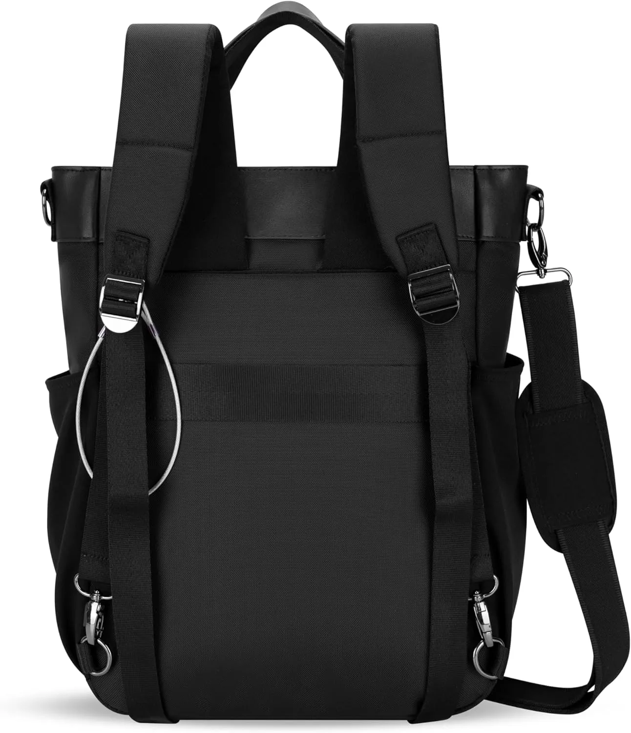 Sherpani Soleil, Anti Theft Convertible Backpack, 3 in 1 Tote Bag, Crossbody Purse, 18L Travel Backpack, Travel Gifts for Women, RFID Protection, Metal Hardware, Fits 15” Laptop (Basil)