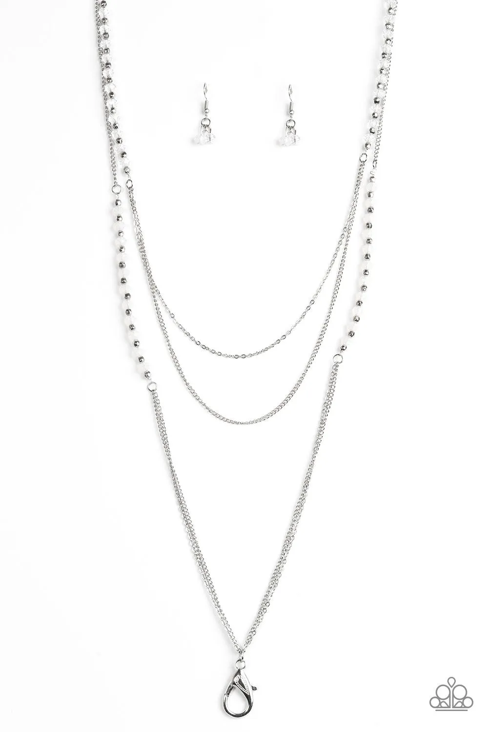 Shimmer Showdown  - WHITE   Lanyard