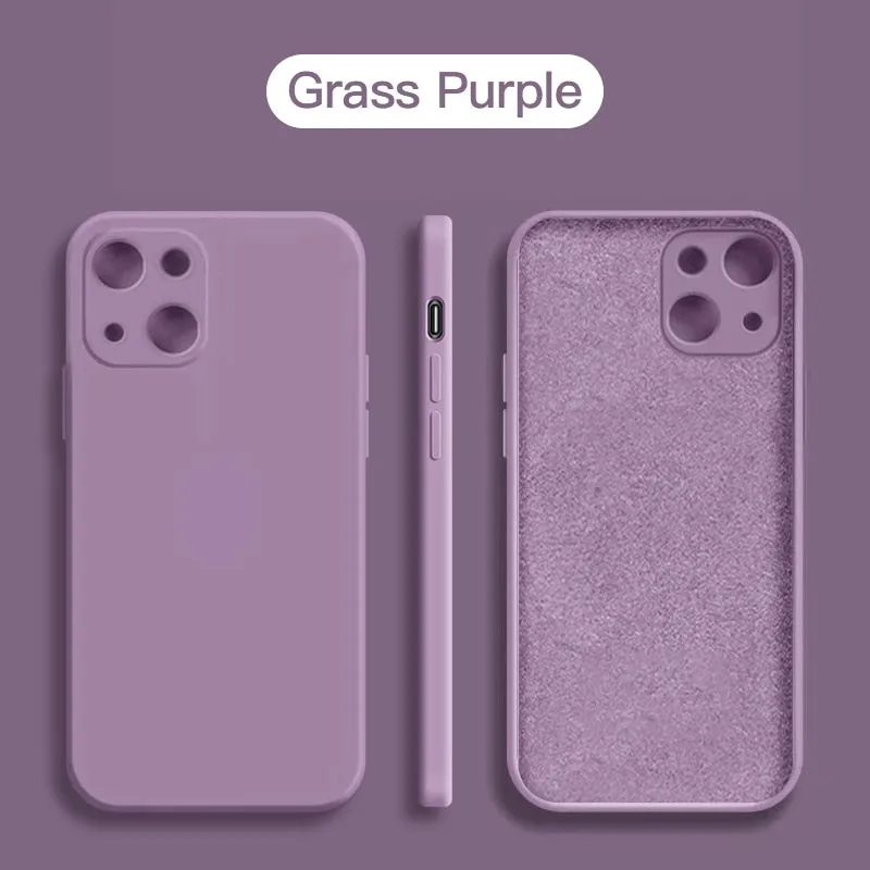 Shockproof Square Liquid Silicone iPhone Case