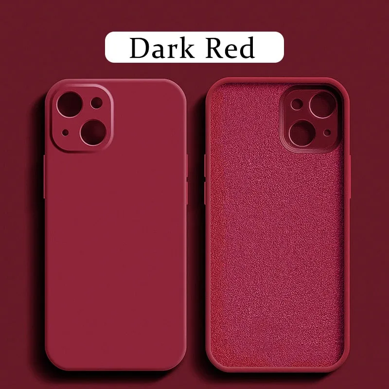 Shockproof Square Liquid Silicone iPhone Case
