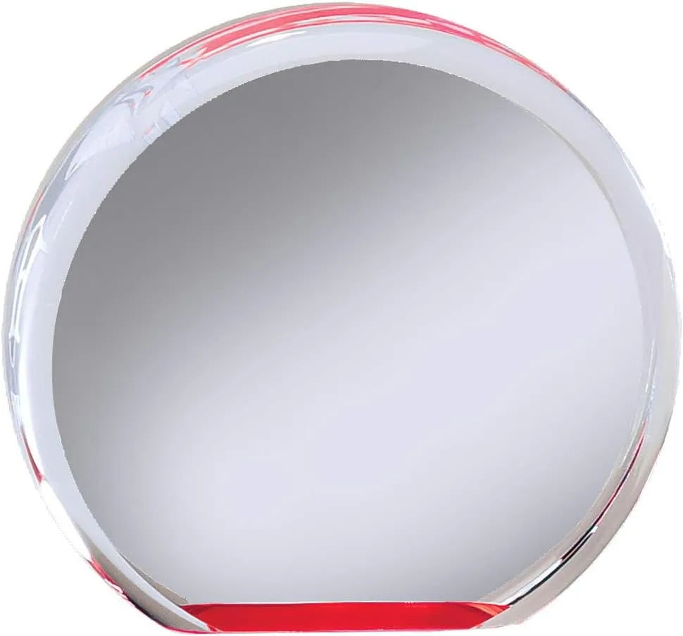 SHOP AWARDS AND GIFTS Round Acrylic Reflective Mirror Trophy Award Personalized, Customizable Engraved Work Business Corporate Prizes,