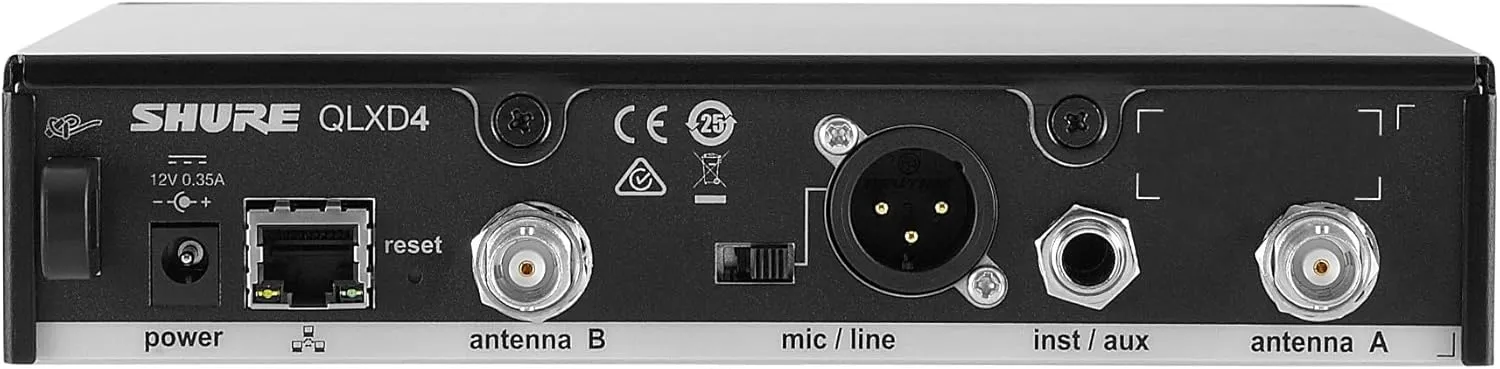 Shure QLXD2/SM58 Handheld Transmitter with SM58 Vocal Mic Capsule - for use with QLX-D Digital Wireless Microphone Systems, Receiver Sold Separately | G50 Band (QLXD2/SM58=-G50)