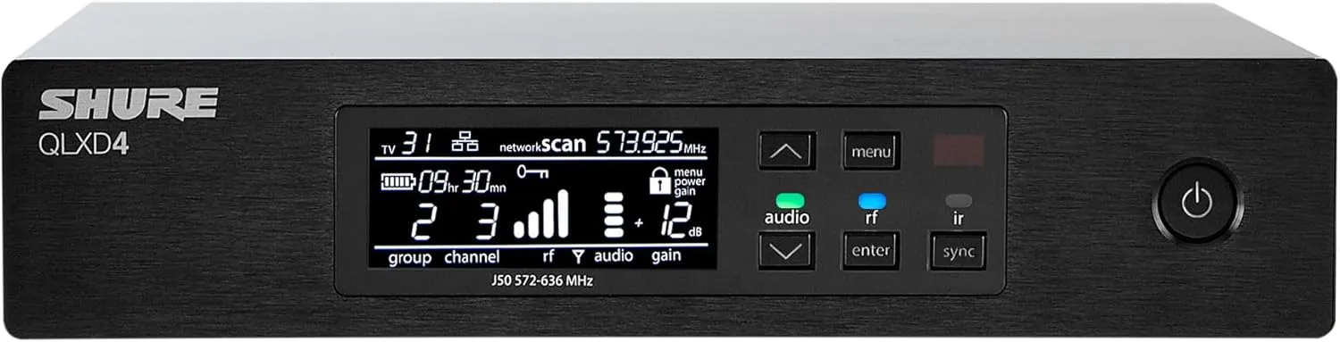 Shure QLXD2/SM58 Handheld Transmitter with SM58 Vocal Mic Capsule - for use with QLX-D Digital Wireless Microphone Systems, Receiver Sold Separately | G50 Band (QLXD2/SM58=-G50)