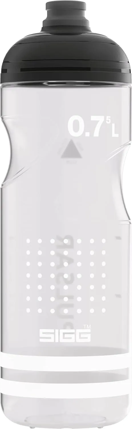 SIGG - Soft Bike Water Bottle - Pulsar Transparent White - Squeezable - Dishwasher Safe - Lightweight - Leakproof - BPA Free - White 25 Oz