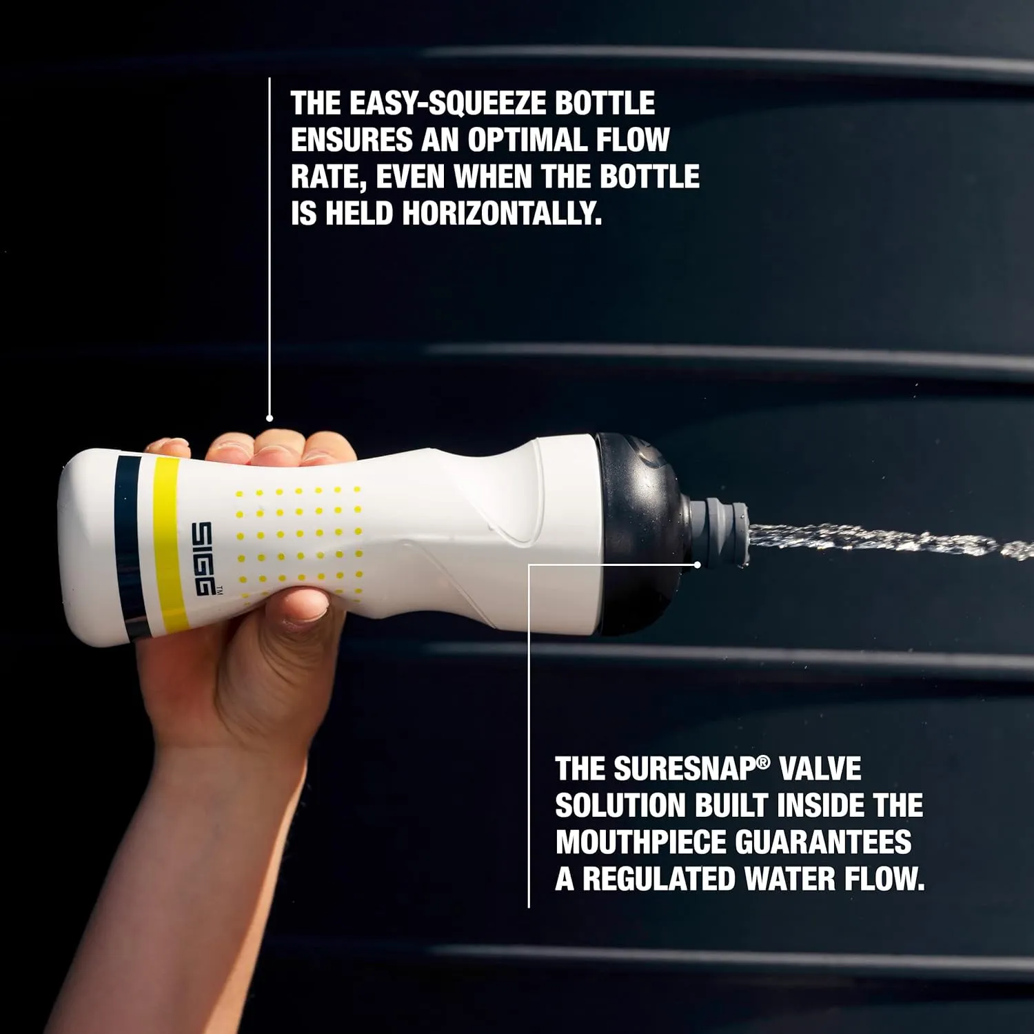 SIGG - Soft Bike Water Bottle - Pulsar Transparent White - Squeezable - Dishwasher Safe - Lightweight - Leakproof - BPA Free - White 25 Oz