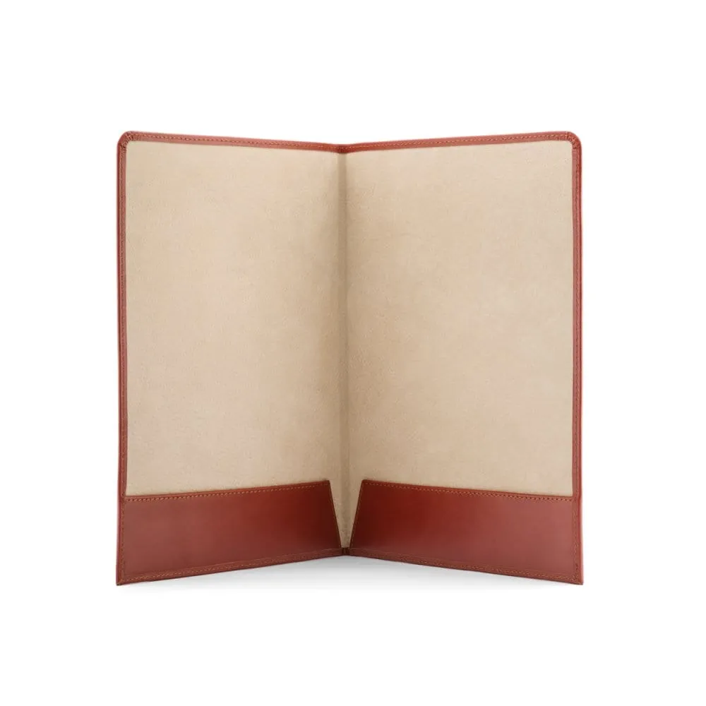 Simple Leather Document Folder - Havana Tan