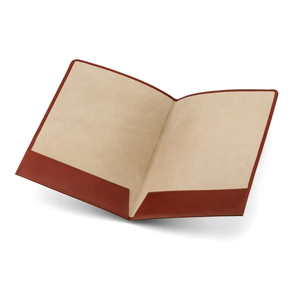 Simple Leather Document Folder - Havana Tan