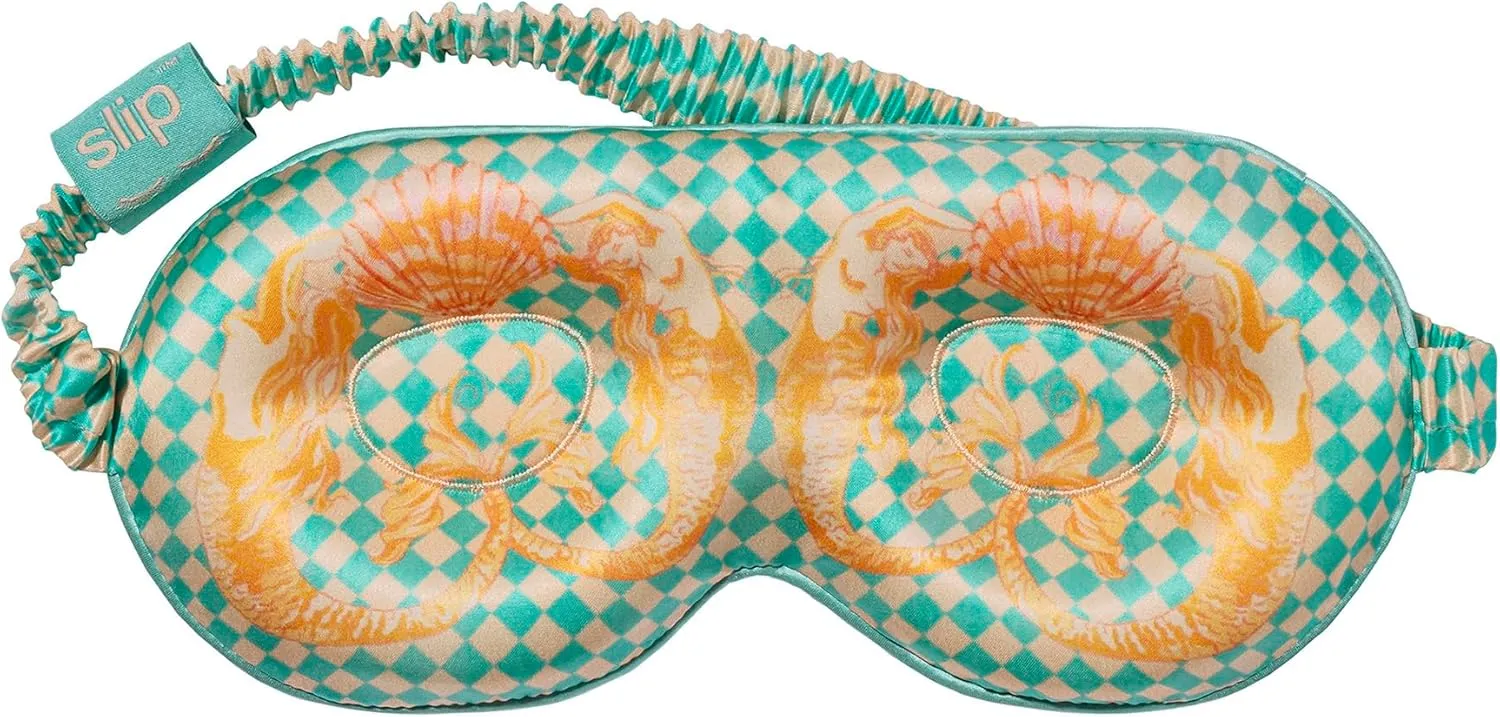 slip Meribella Contour Sleep Mask | Pure Silk, 100% Mulberry Silk | Contoured Design for Light Blocking | Soft, Adjustable Strap | Ideal for Travel