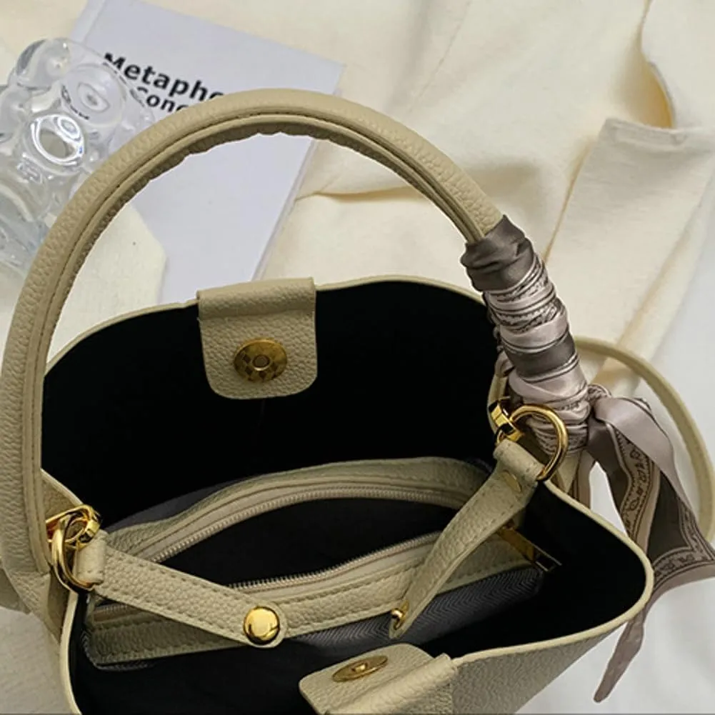 Small Clutch Bag for Women Simplicity Bucket Bags Removable Shoulder Strap Handbags Magnetic Bucket Sling Bags for Daily