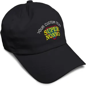Soft Baseball Hat Embroidered Dad Hat Super Nonno Italian Grandfather Pops Grandpa Cotton