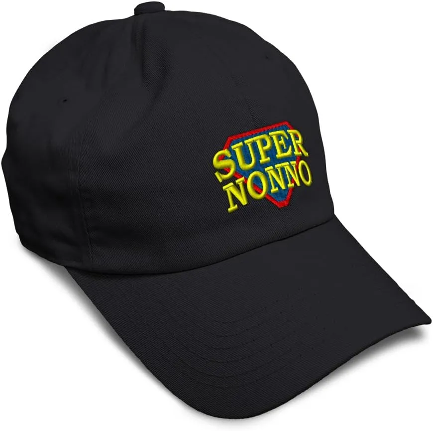 Soft Baseball Hat Embroidered Dad Hat Super Nonno Italian Grandfather Pops Grandpa Cotton