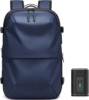 Spacevac Pro Backpack, Space Vac Pro Backpack, Spacevacpro Extra Large Vacuum Compression Travel Laptop luggage Bag/Carry-On (Prestige, Blue, with Pump)
