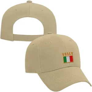 Speedy Pros Baseball Cap Italy Flag Gold Name Embroidery Dad Hats for Men & Women 1 Size