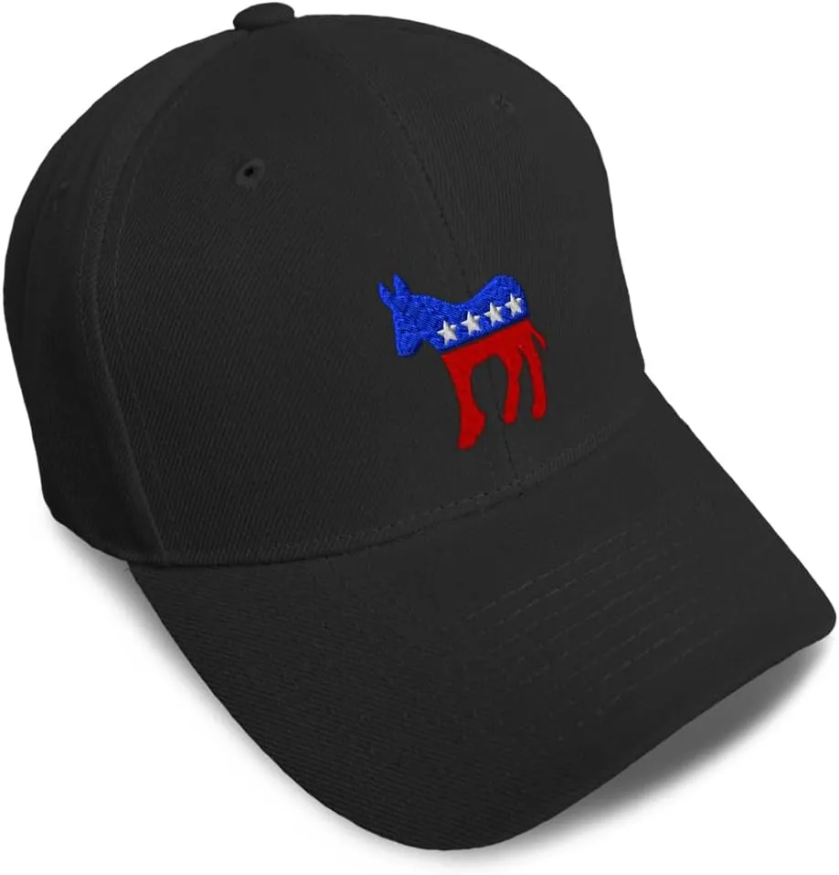 Speedy Pros Baseball Caps for Men & Women Embroidered Democrat A Embroidery Ladies & Men Baseball Hats Acrylic