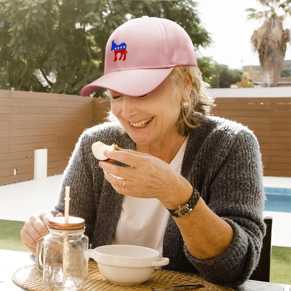 Speedy Pros Baseball Caps for Men & Women Embroidered Democrat A Embroidery Ladies & Men Baseball Hats Acrylic