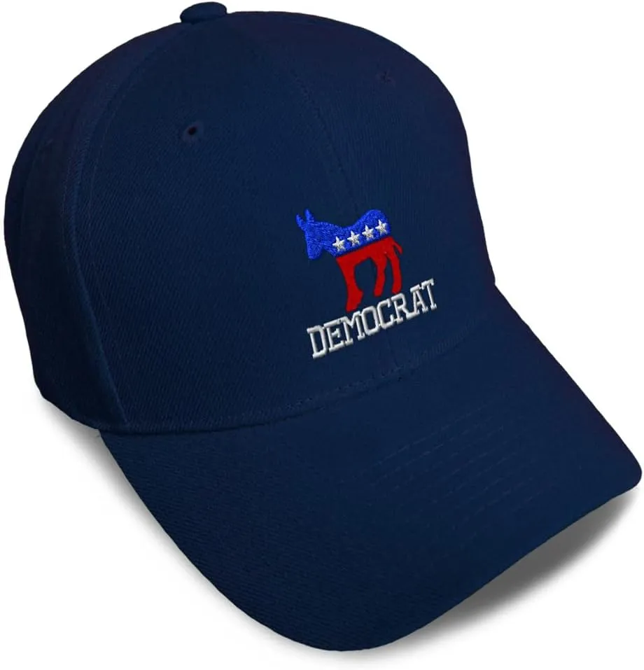 Speedy Pros Baseball Caps for Men & Women Embroidered Democrat Embroidery Ladies & Men Baseball Hats Acrylic