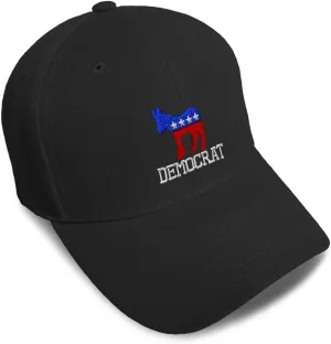 Speedy Pros Baseball Caps for Men & Women Embroidered Democrat Embroidery Ladies & Men Baseball Hats Acrylic