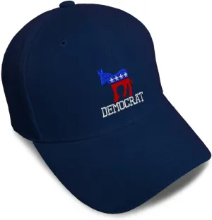Speedy Pros Baseball Caps for Men & Women Embroidered Democrat Embroidery Ladies & Men Baseball Hats Acrylic
