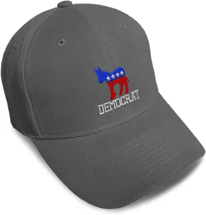 Speedy Pros Baseball Caps for Men & Women Embroidered Democrat Embroidery Ladies & Men Baseball Hats Acrylic
