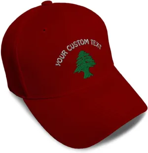 Speedy Pros Baseball Caps for Men & Women Embroidered Lebanon Flag Tree Seal Embroidery Ladies & Men Baseball Hats