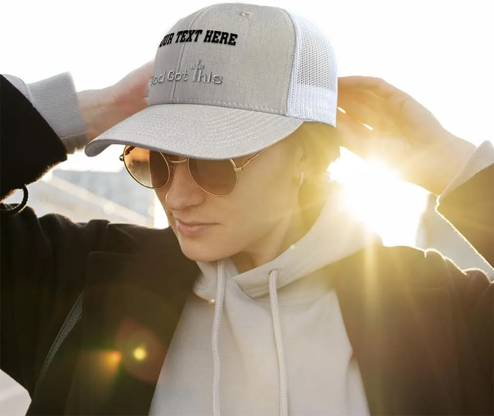 Speedy Pros Mesh Cap Hat Embroidered God Got This Faith Christ Jesus Christian Trucker Hats for Men & Women Cotton
