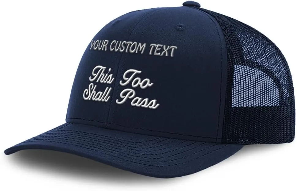 Speedy Pros Mesh Cap Hat Embroidered This Too Shall Pass Christian Jesus Trucker Hats for Men & Women Cotton