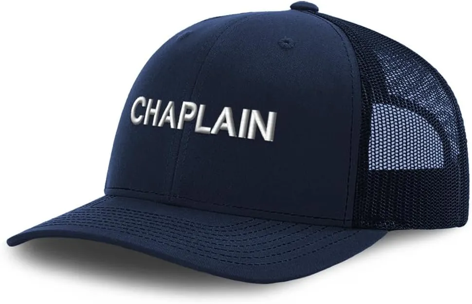 Speedy Pros Trucker Hat Baseball Cap Chaplain Letters Cotton Dad Hats for Men & Women