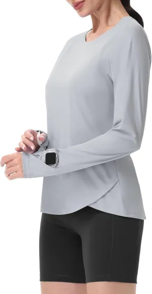 SPEXIAL Women's Sun Shirts UPF 50  UV Protection SPF Long Sleeve Hiking Fishing Running Quick Dry Lightweight Outdoor