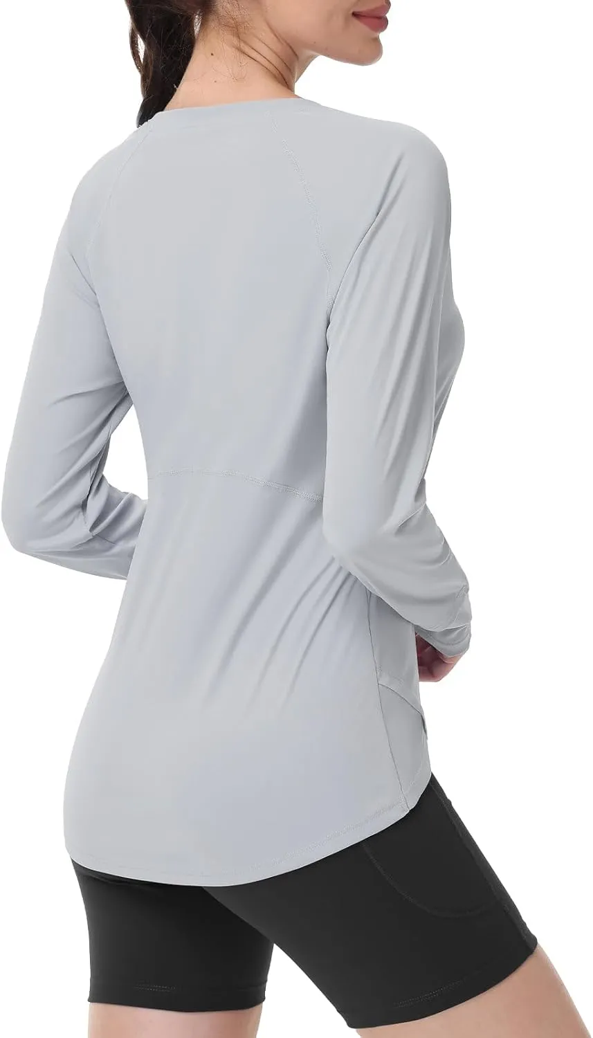 SPEXIAL Women's Sun Shirts UPF 50  UV Protection SPF Long Sleeve Hiking Fishing Running Quick Dry Lightweight Outdoor
