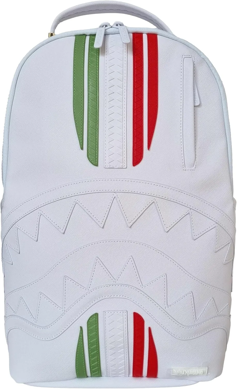 SPRAYGROUND Limited Edition 910B6806NSZ Italy Racing Stripes Backpack White, White, M