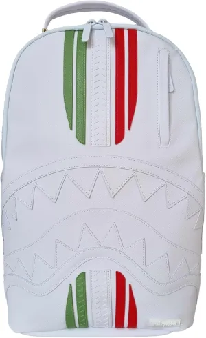 SPRAYGROUND Limited Edition 910B6806NSZ Italy Racing Stripes Backpack White, White, M
