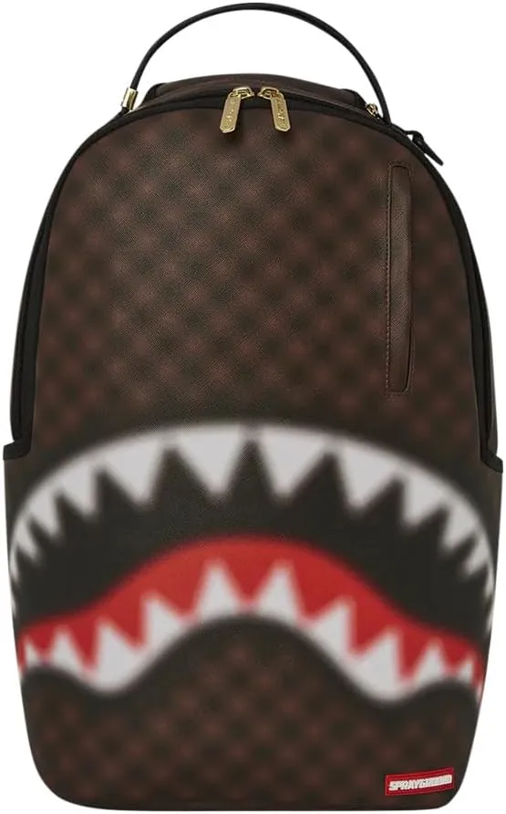 SPRAYGROUND Sharks B6707 Brown Backpack in Paris Black BackpackLimited Edition, brown, One size