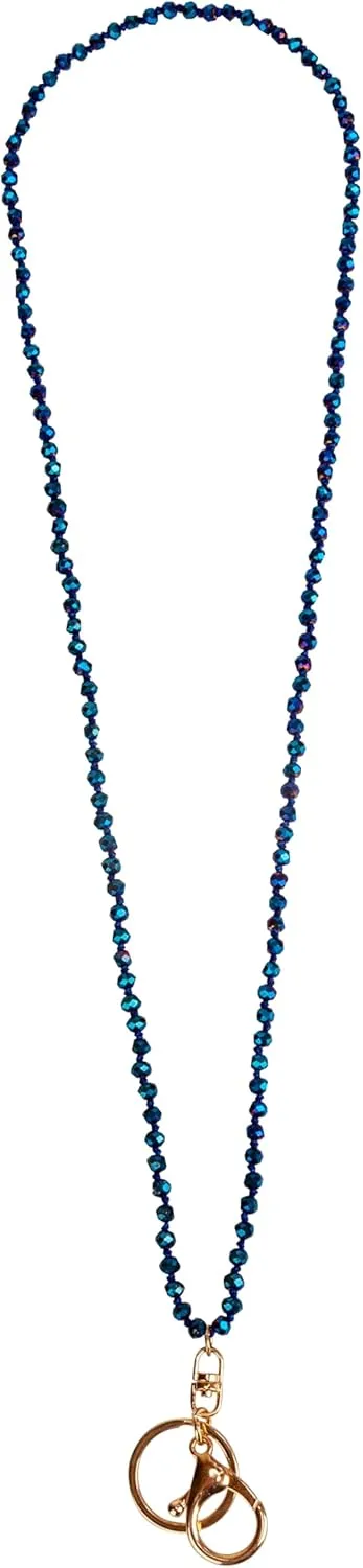SPUNKYsoul Pretty Cute Colored Lanyard Necklace for id badge key keychain with Beads for Women