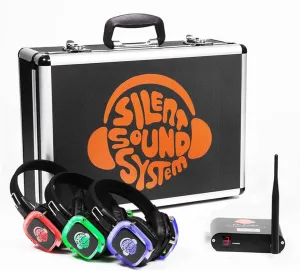 Starter Package for House Party, Garden Event, Backyard Family Home Movies (9 RF LED Headphones   1 Transmitter)