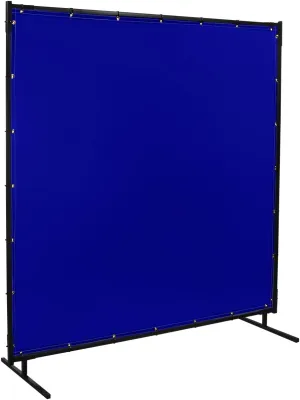 Steiner 525-6X8 Protect-O-Screen Classic Welding Screen with Flame Retardant 14 Mil Tinted Transparent Vinyl Curtain, Blue, 6' x 8'