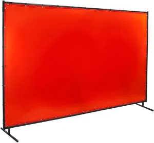 Steiner 548-6X10 Protect-O-Screen Classic Welding Screen with 40 Mil Tinted Transparent Vinyl Curtain, Orange, 6' x 10'
