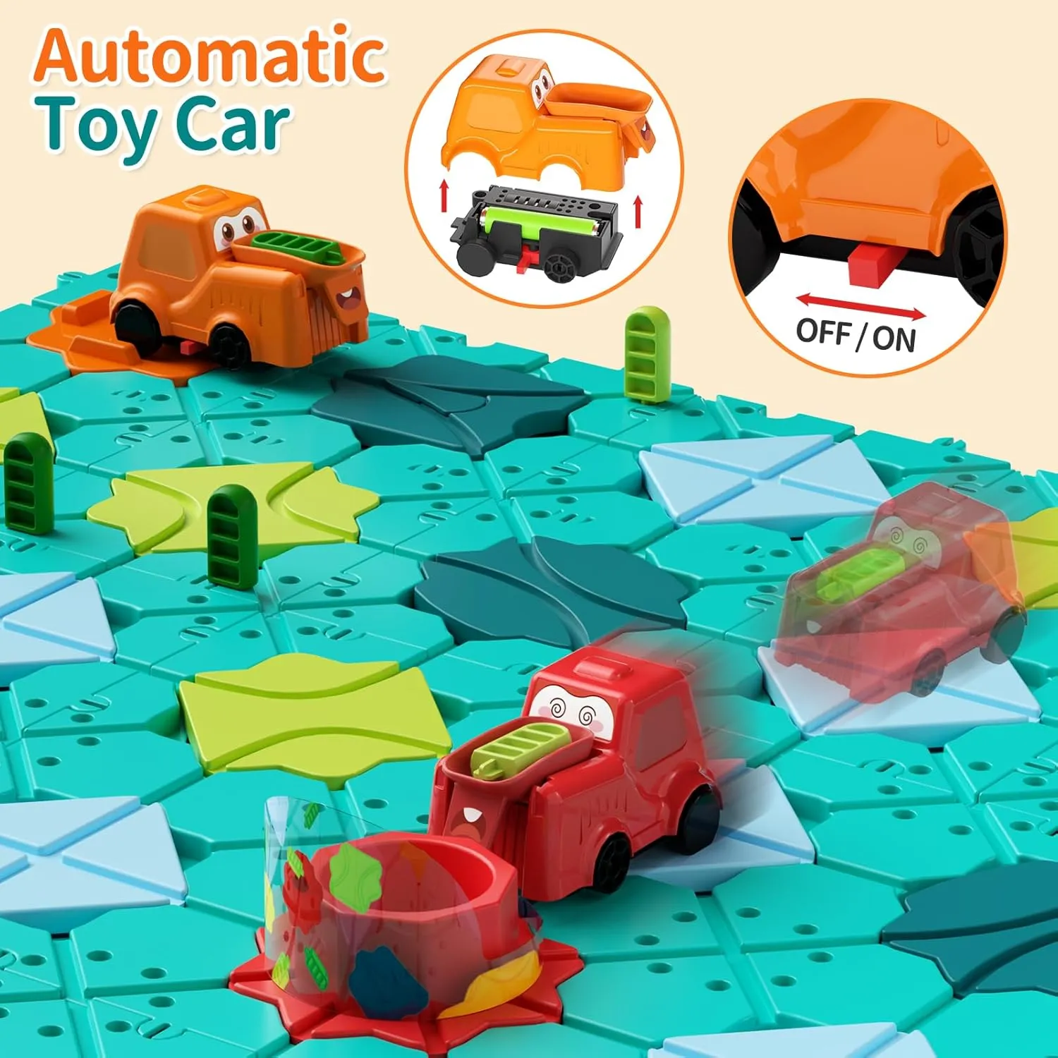 STEM Building Blocks with 200  Challenges | Sensory Learning Kit for Preschool Classrooms | Creative Road Constructor Games Gift for Ages 3-8 Educational Toys