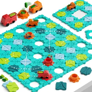 STEM Building Blocks with 200  Challenges | Sensory Learning Kit for Preschool Classrooms | Creative Road Constructor Games Gift for Ages 3-8 Educational Toys