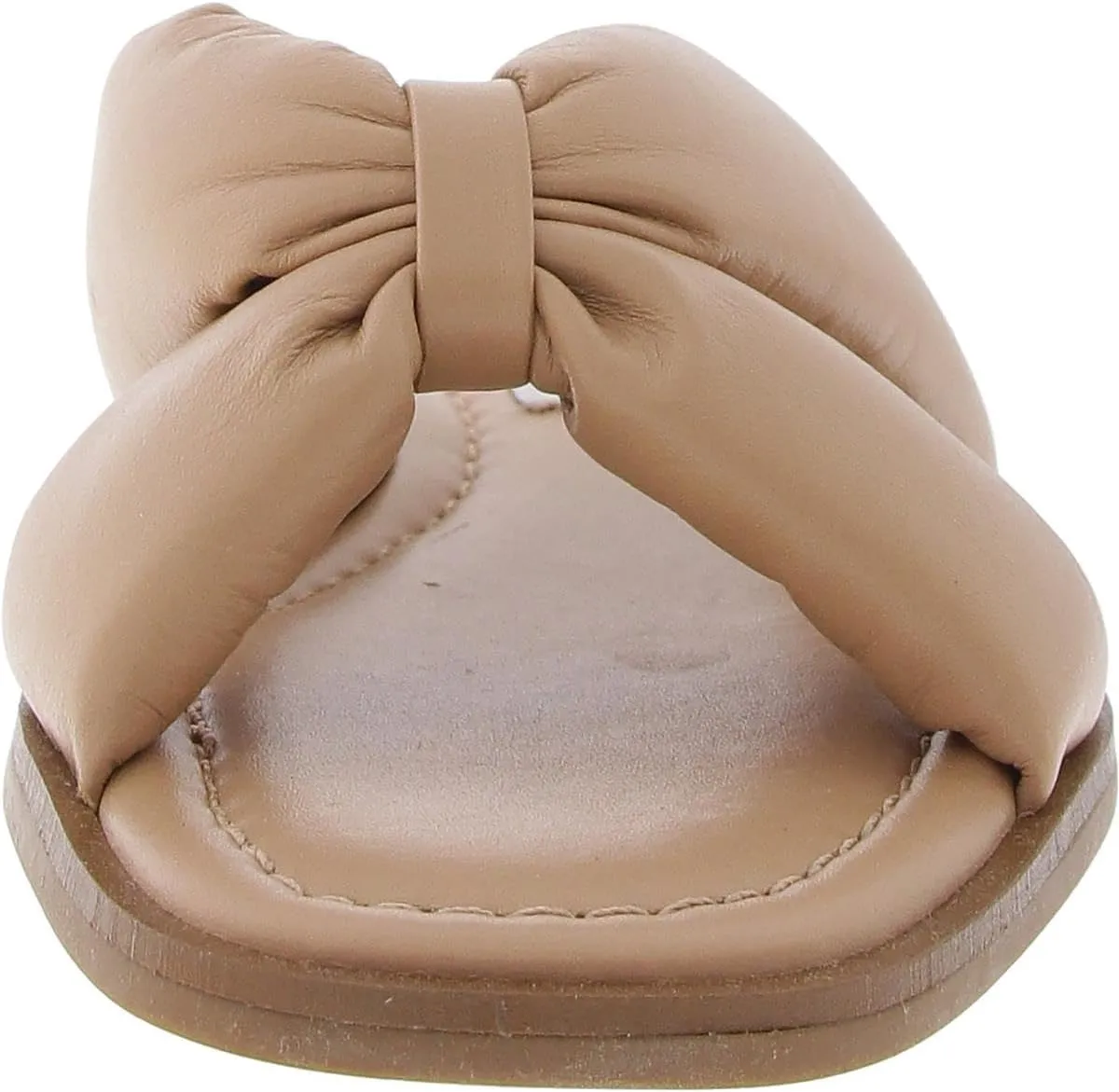Steve Madden Womens Avianna Criss-Cross Faux Leather Slide Sandals